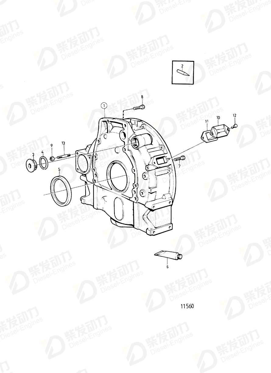 VOLVO Flywheel Housing 4772107 Drawing